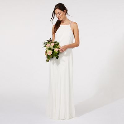Ivory beaded bridal dress